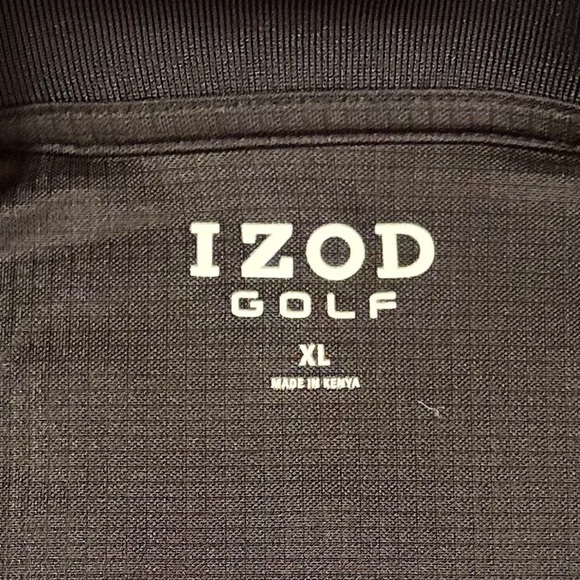 IZOD Men's Dark Gray Polo Shirt - Picture 3 of 5